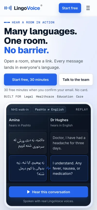 LingoVoice on a phone.